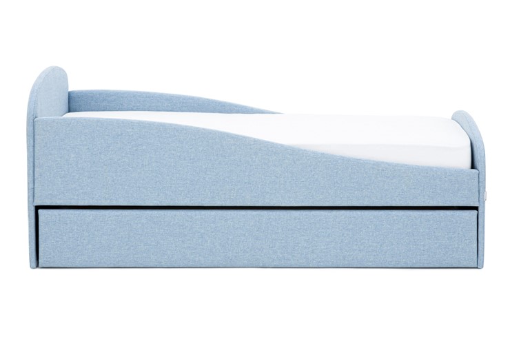 Мягкая кровать с ящиком Letmo небесный (рогожка) в Вологде - изображение 17