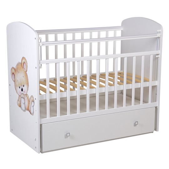 Кровать детская Фея 750 Медвежонок Белый в Вологде - изображение 1