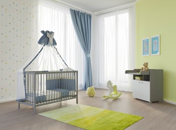 Детская кроватка POLINI Kids Simple 101 Серый в Вологде - предосмотр 2