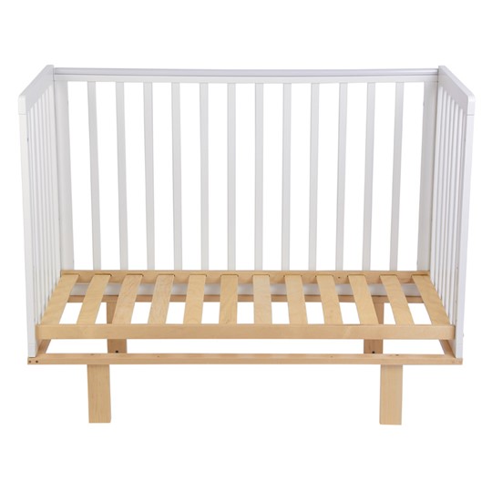 Кровать для новорожденных серия 3400 POLINI Kids Simple 340 Белый / Натуральный в Вологде - изображение 2
