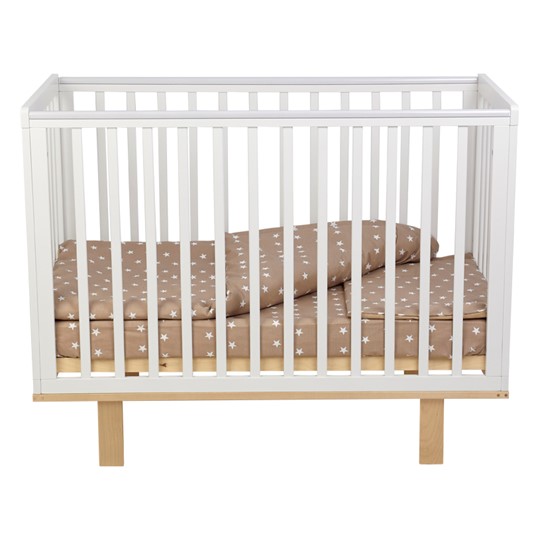 Кровать для новорожденных серия 3400 POLINI Kids Simple 340 Белый / Натуральный в Вологде - изображение 5