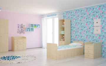Детская кровать с комодом POLINI Kids Simple 1100 Натуральный в Вологде - предосмотр 4
