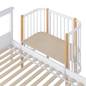 Приставная кровать POLINI Kids Simple 105 Белый / Бук в Вологде - предосмотр 3