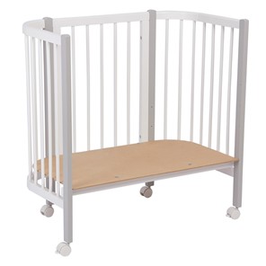 Кроватка детская приставная POLINI Kids Simple 105 Белый / Серый в Вологде - предосмотр 6