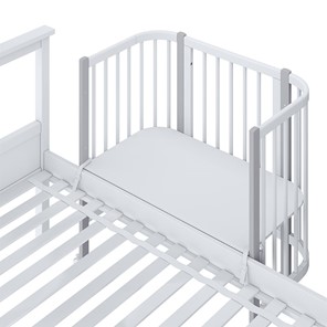 Детская кровать POLINI Kids Simple 120 Белый / Серый в Вологде - предосмотр 4