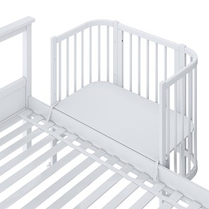 Кроватка детская приставная POLINI Kids Simple 120 Белый в Вологде - предосмотр 5