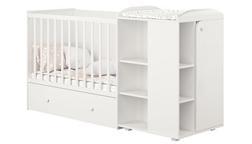 Многофункциональная кровать с комодом POLINI Kids Ameli 800 Белый, серия AMELI в Вологде - предосмотр 1