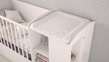 Многофункциональная кровать с комодом POLINI Kids French 800 TEDDY Белый в Вологде - предосмотр 5