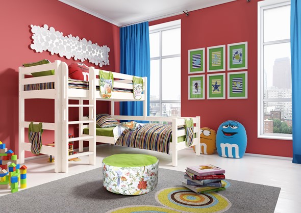 Детская кровать двухъярусная Соня, Вариант 7 Белый в Вологде - изображение