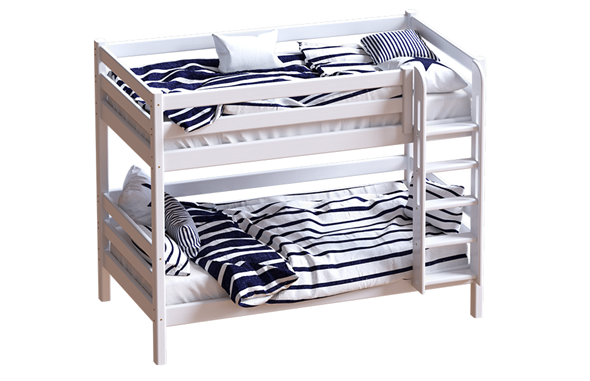 Двухэтажная детская кровать Авалон, восковая эмаль с прямой лестницей в Вологде - изображение