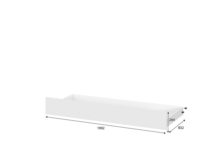 Кровать детская выкатная Токио, белый текстурный (одинарная (0,9х2,0) + выкатная) в Вологде - изображение 4