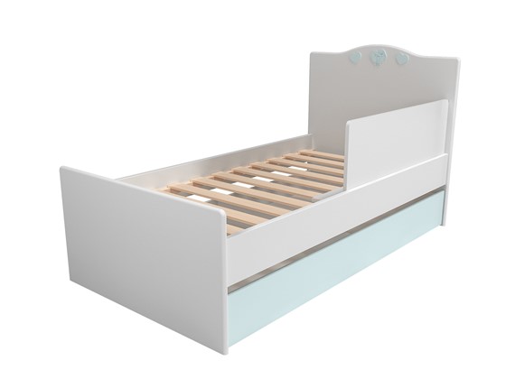 Кровать в детскую с ящиком и ограничителем НМ 041.07 «Лилу/Птички» в Вологде - изображение