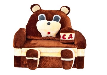 Диван детский Медведь с подушкой, ширина 120 см в Вологде - предосмотр