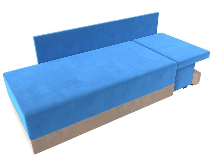 Диван-кровать Никас, Голубой/Бежевый (Велюр) в Вологде - изображение 2