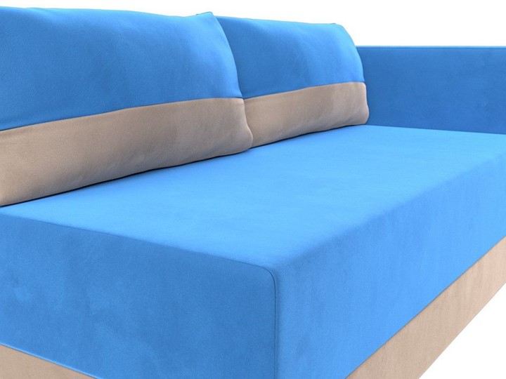 Диван-кровать Никас, Голубой/Бежевый (Велюр) в Вологде - изображение 5