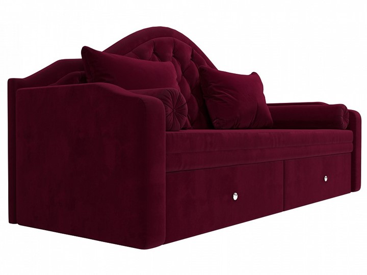 Диван-кровать Сойер, Бордовый (Микровельвет) в Вологде - изображение 5