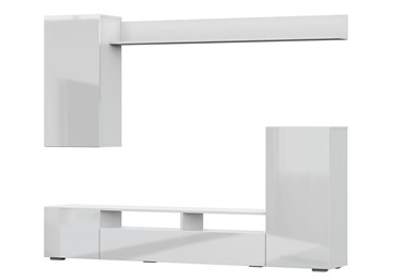 Набор мебели в гостиную МГС-4, белый/белый глянец в Вологде - предосмотр
