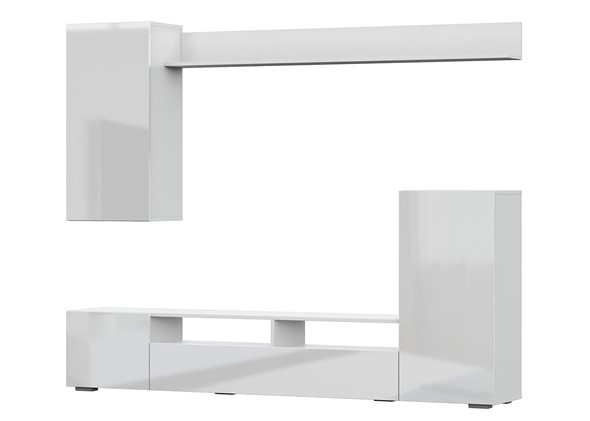 Набор мебели в гостиную МГС-4, белый/белый глянец в Вологде - изображение