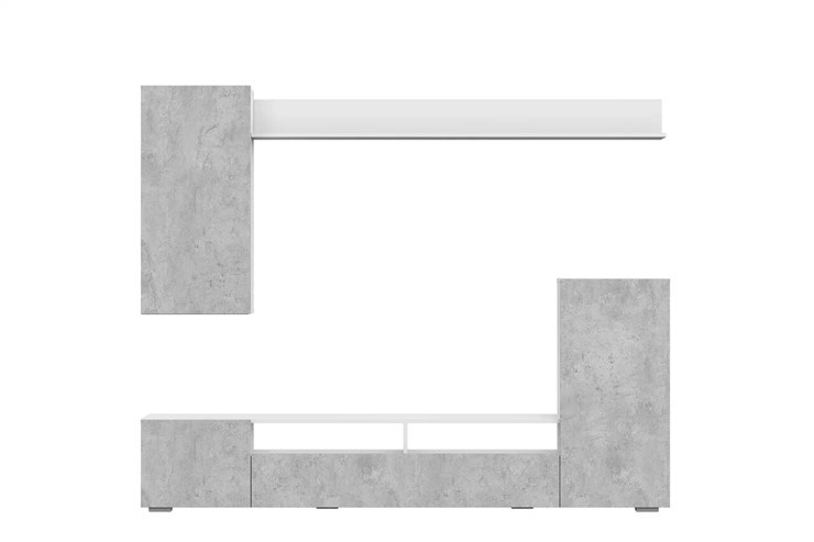 Гостиная МГС-4, белый/цемент светлый в Вологде - изображение 1