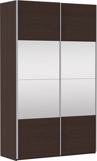 Шкаф 2-дверный Прайм (ДСП/Зеркало) 1600x570x2300, венге в Вологде - изображение 2