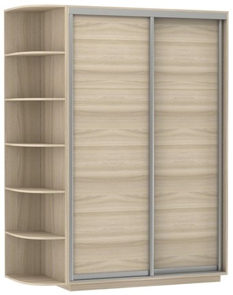 Шкаф Экспресс (ДСП) со стеллажом 1500х600х2400, шимо светлый в Вологде - изображение