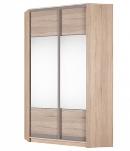 Шкаф угловой Аларти (YA-230х1250(602) (2) Вар. 4; двери D3+D3), с зеркалом в Вологде