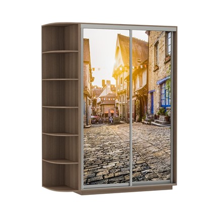 Шкаф 2-х дверный Экспресс 1900x600x2200, со стеллажом, Улица/шимо темный в Вологде - изображение