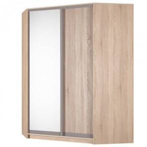 Угловой шкаф Аларти (YA-198х1400(602) (8) Вар. 2; двери D5+D6), с зеркалом в Вологде - предосмотр