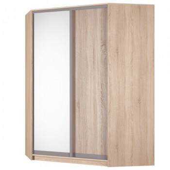 Угловой шкаф Аларти (YA-198х1400(602) (8) Вар. 2; двери D5+D6), с зеркалом в Вологде - изображение