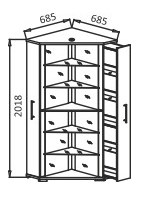 Угловой шкаф Витрина - 2 в Вологде - изображение 2