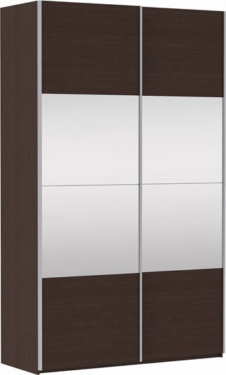 Шкаф 2-х створчатый Прайм (ДСП/Зеркало) 1200x570x2300, венге в Вологде - изображение 2