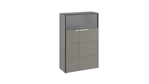 Распашной шкаф Наоми комбинированный двухстворчатый, цвет Фон серый, Джут ТД-208.07.29 в Вологде - изображение