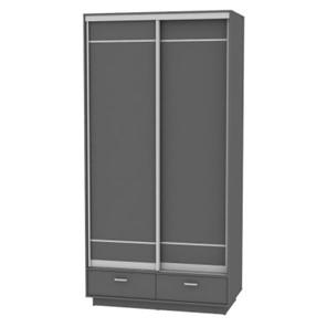 Шкаф 2-дверный Весенний HK3, 2385х1200х600 (D1D1), Графит в Вологде - предосмотр