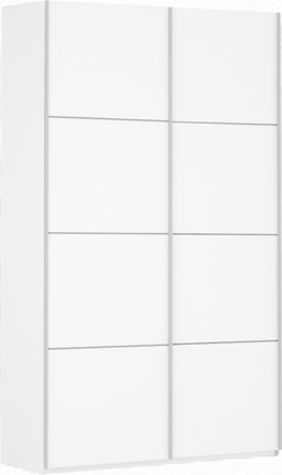 Шкаф 2-створчатый Прайм (ДСП/ДСП) 1200x570x2300, белый снег в Вологде - изображение