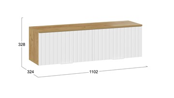 Настенный шкаф Хилтон 1100 (Дуб Крафт Золотой/Белый матовый) в Вологде - предосмотр 4