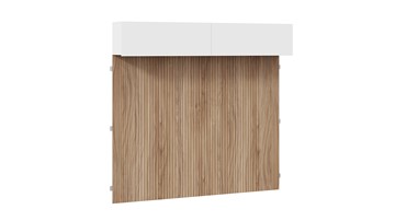 Шкаф настенный с декоративными панелями Порто (366) СМ-393.21.023-24 (Белый жемчуг/Яблоня беллуно/Белый софт) в Вологде