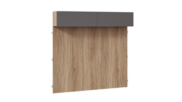 Шкаф навесной с декоративными панелями Порто (366) СМ-393.21.023-24 (Яблоня Беллуно/Графит софт) в Вологде