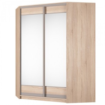 Угловой шкаф Аларти (YA-198х1400 (602) (8) Вар. 4; двери D2+D2), с зеркалом в Вологде - изображение