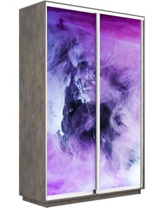 Шкаф Экспресс 1200x450x2200, Фиолетовый дым/бетон в Вологде - предосмотр
