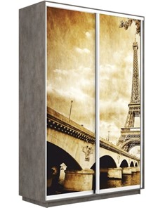 Шкаф 2-створчатый Экспресс 1200x450x2200, Париж/бетон в Вологде - предосмотр
