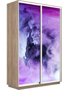 Шкаф 2-створчатый Экспресс 1200x600x2400, Фиолетовый дым/дуб сонома в Вологде