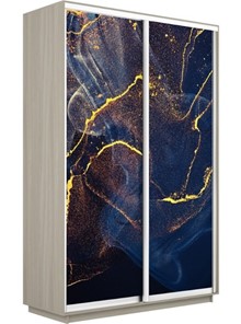 Шкаф 2-дверный Экспресс 1400x600x2400, Абстракция золотая пыль/шимо светлый в Вологде - предосмотр