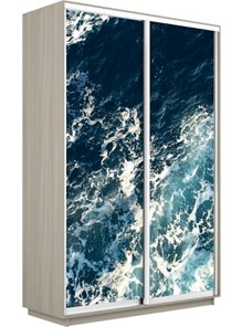 Шкаф 2-дверный Экспресс 1400x600x2400, Морские волны/шимо светлый в Вологде