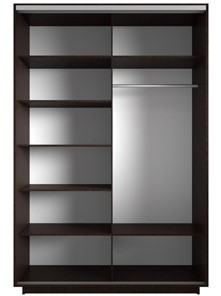 Шкаф 2-дверный Экспресс 1500x600x2200, со стеллажом, Сакура/венге в Вологде - предосмотр 1