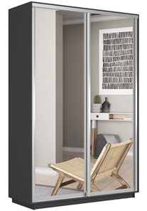 Шкаф 2-дверный Экспресс (2 зеркала) 1200x450x2200, серый диамант в Вологде - предосмотр