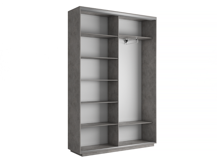 Шкаф двухдверный Экспресс (2 зеркала) 1600x450x2400, бетон в Вологде - изображение 3