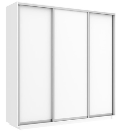 Шкаф 3-створчатый Экспресс (ДСП) 1800х600х2200, белый снег в Вологде - изображение