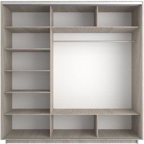 Шкаф 3-створчатый Экспресс (ДСП/Зеркало/ДСП), 2400х600х2200, шимо светлый в Вологде - предосмотр 2