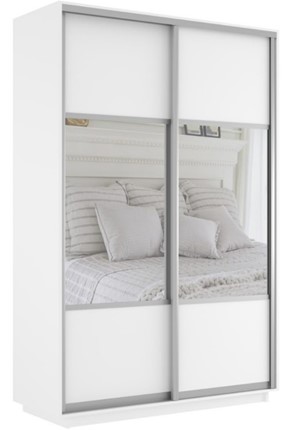 Шкаф 2-дверный Экспресс (Комби) 1200x450x2200, белый снег в Вологде - изображение