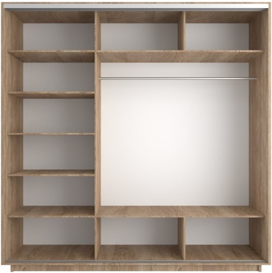 Шкаф трехдверный Экспресс (Комби) 2400х600х2200, дуб сонома в Вологде - изображение 1